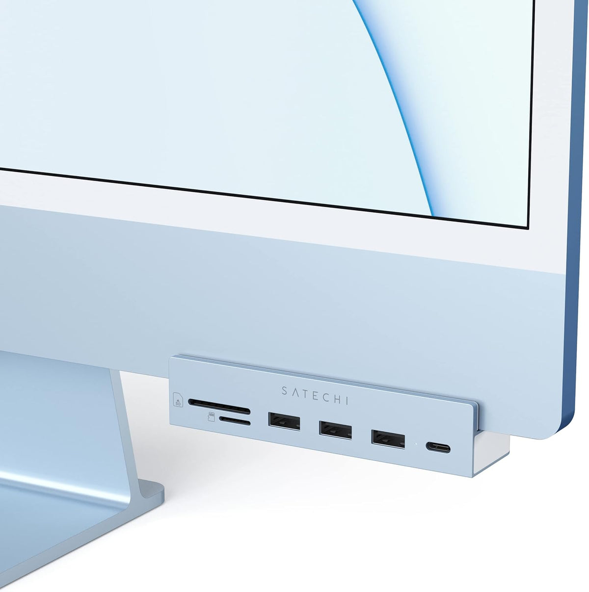 Aluminum Type-C Clamp Hub Pro with USB-C Data Port, USB-A 3.0 Data, Micro/SD Card Reader Z430