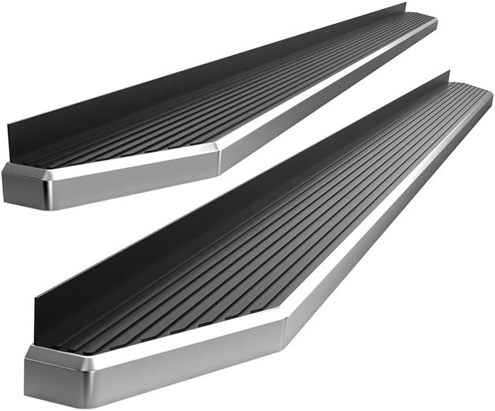 Black Powder Coated 5in Running Boards Side Steps Step Rails Z43420