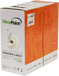 250ft CL2 12/2 AWG 2 Conductor Bulk White Speaker Cable Wire J5718