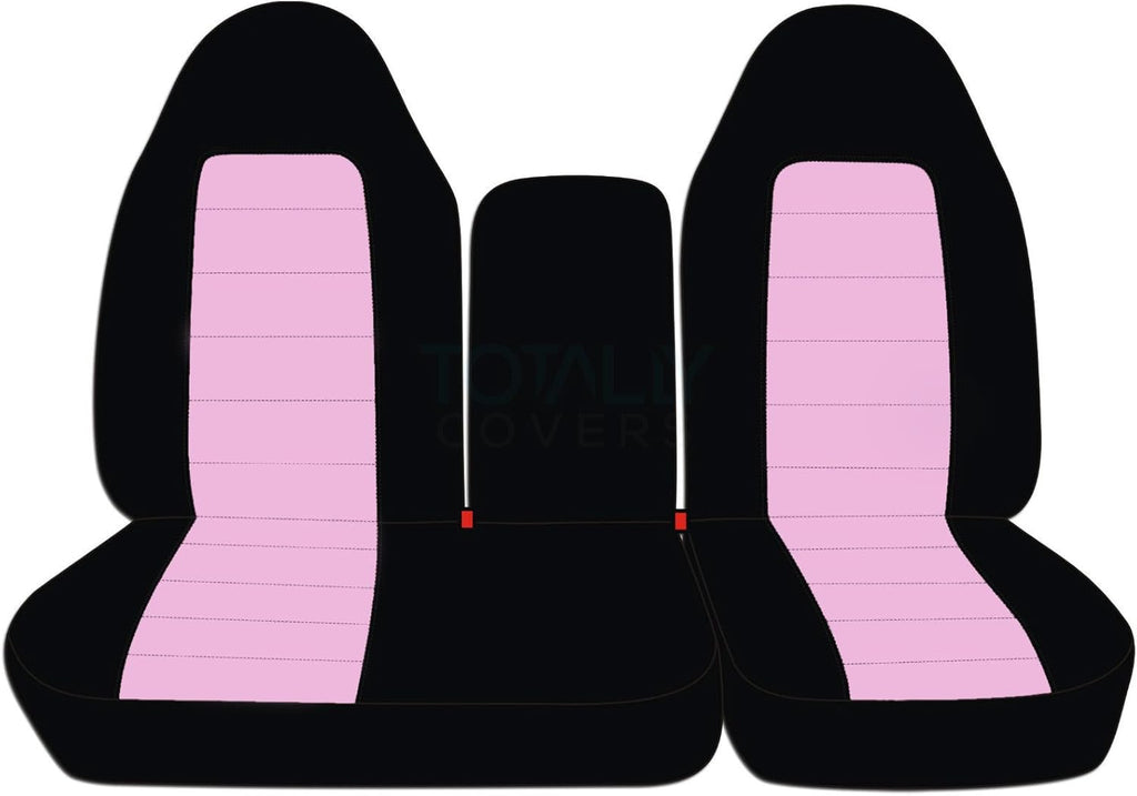 Black & Blue Two-Tone Front 40/60 Split Bench Truck Seat Covers P22867