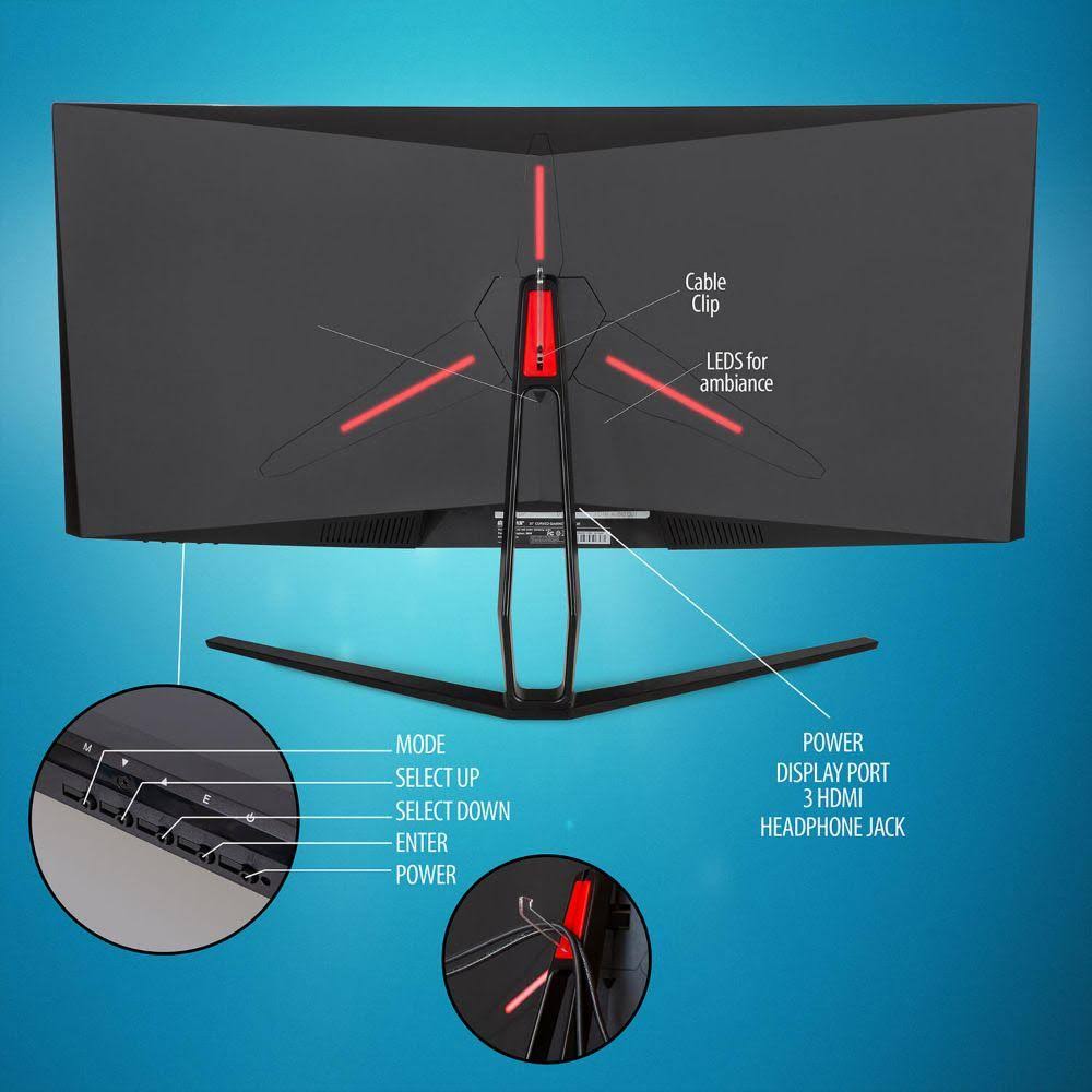 35x22 Curved UltraWide LED Gaming Monitor, 3440x1440 21:9 100Hz (2-Pack) P23385