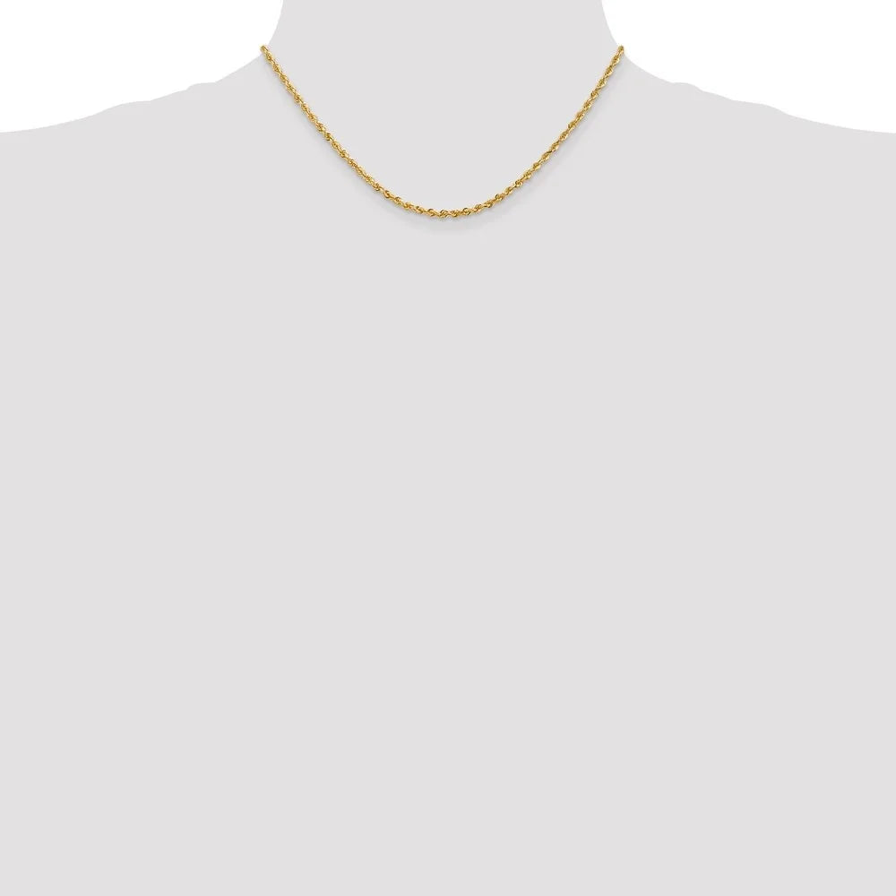 14k Yellow Gold Rope Chain Necklace 16inch J87745