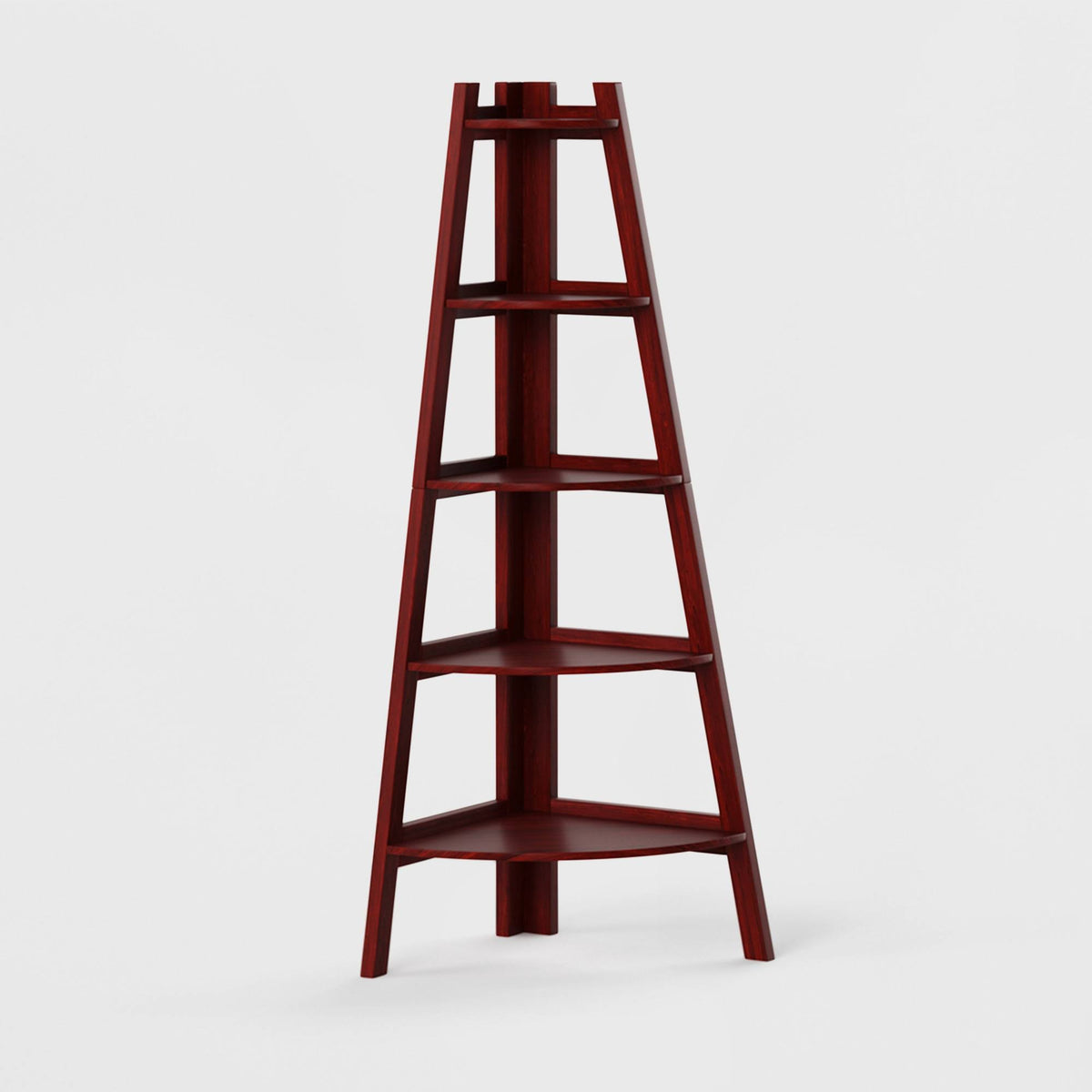 5 Shelf Corner Bookcase Cherry D36164