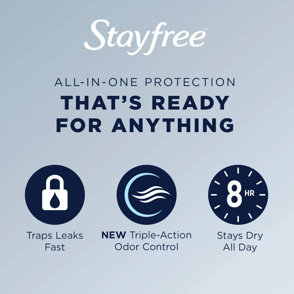 Stayfree Maxi Pads Regular Deodorant, 66 Count - Pack of 3 R529199