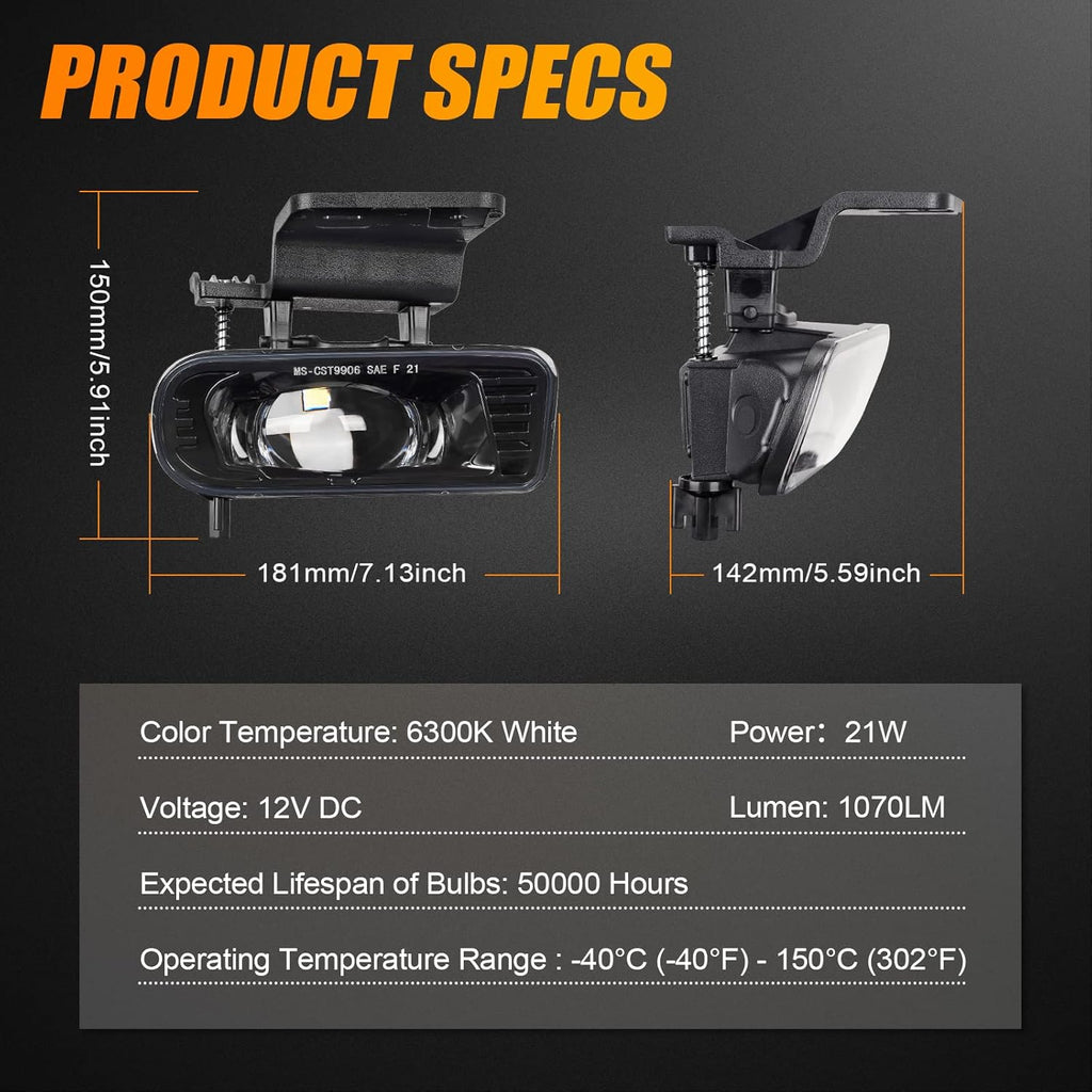 LED Fog Light Assembly Pack of 2 K2697