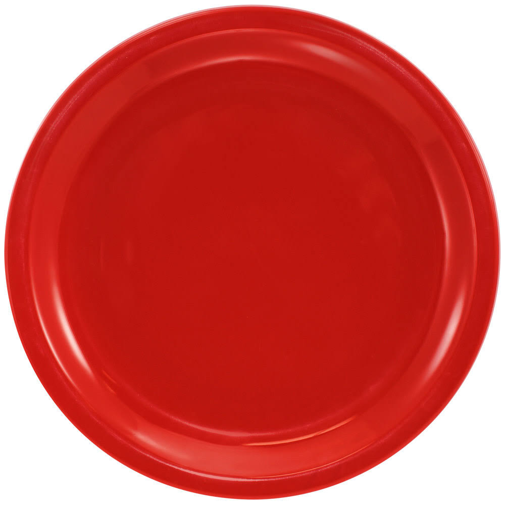 Crimson Red Stoneware Narrow Rim Plate - 36/Case G3548