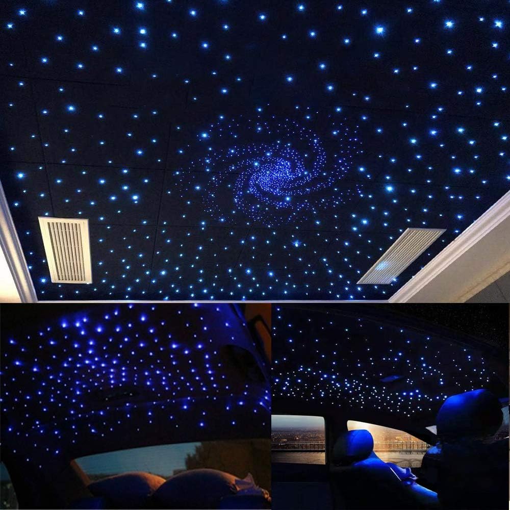 Fiber Optic Star Ceiling Sky Light, 450 Strands 0.03in/0.75mm 9.8ft/3m, 28key RF Remote Control Y52725