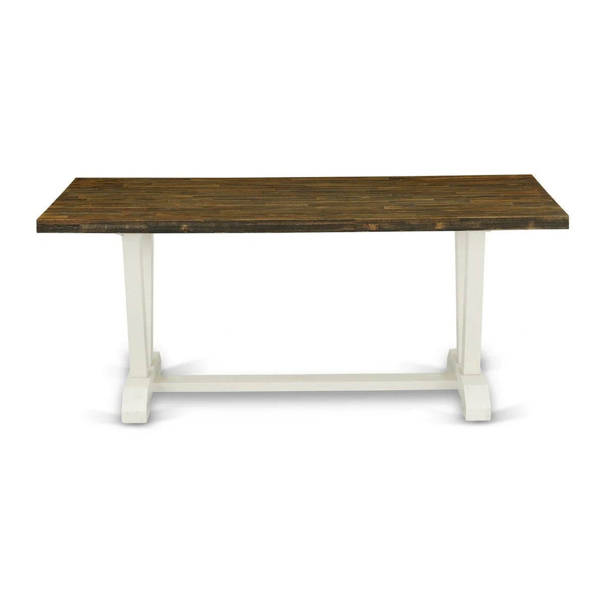 5-piece Wood Dining Set in Linen White/Jacobean N698