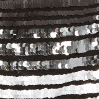 Black Sequined Bell Sleeve Open Cardigan R40441