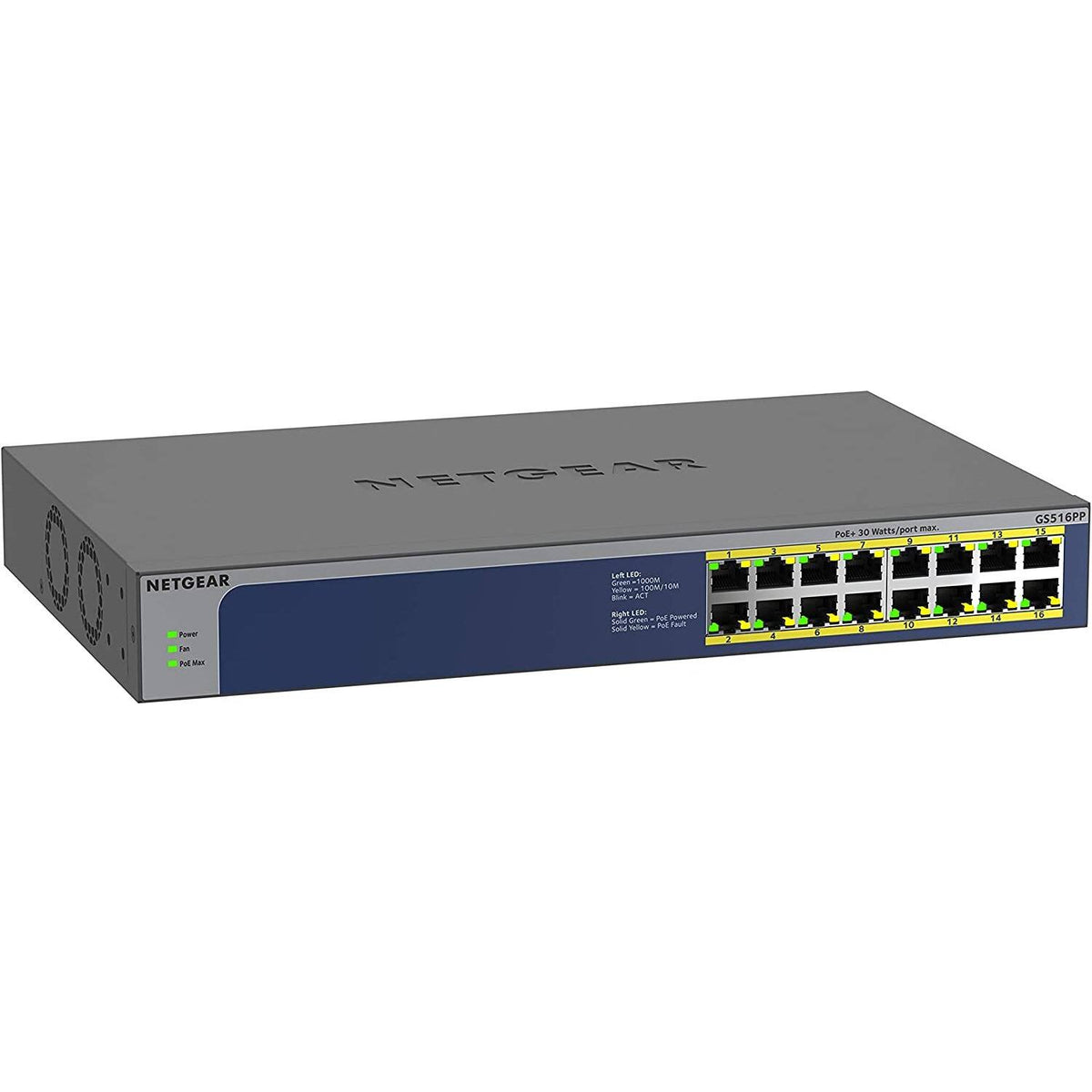 16 PoE+ Ethernet Ports Unmanaged Switch V9241