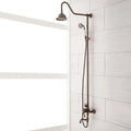 Oil Rubbed Bronze Exposed Shower System with Rain Shower Head Hand Shower and Hose M2739