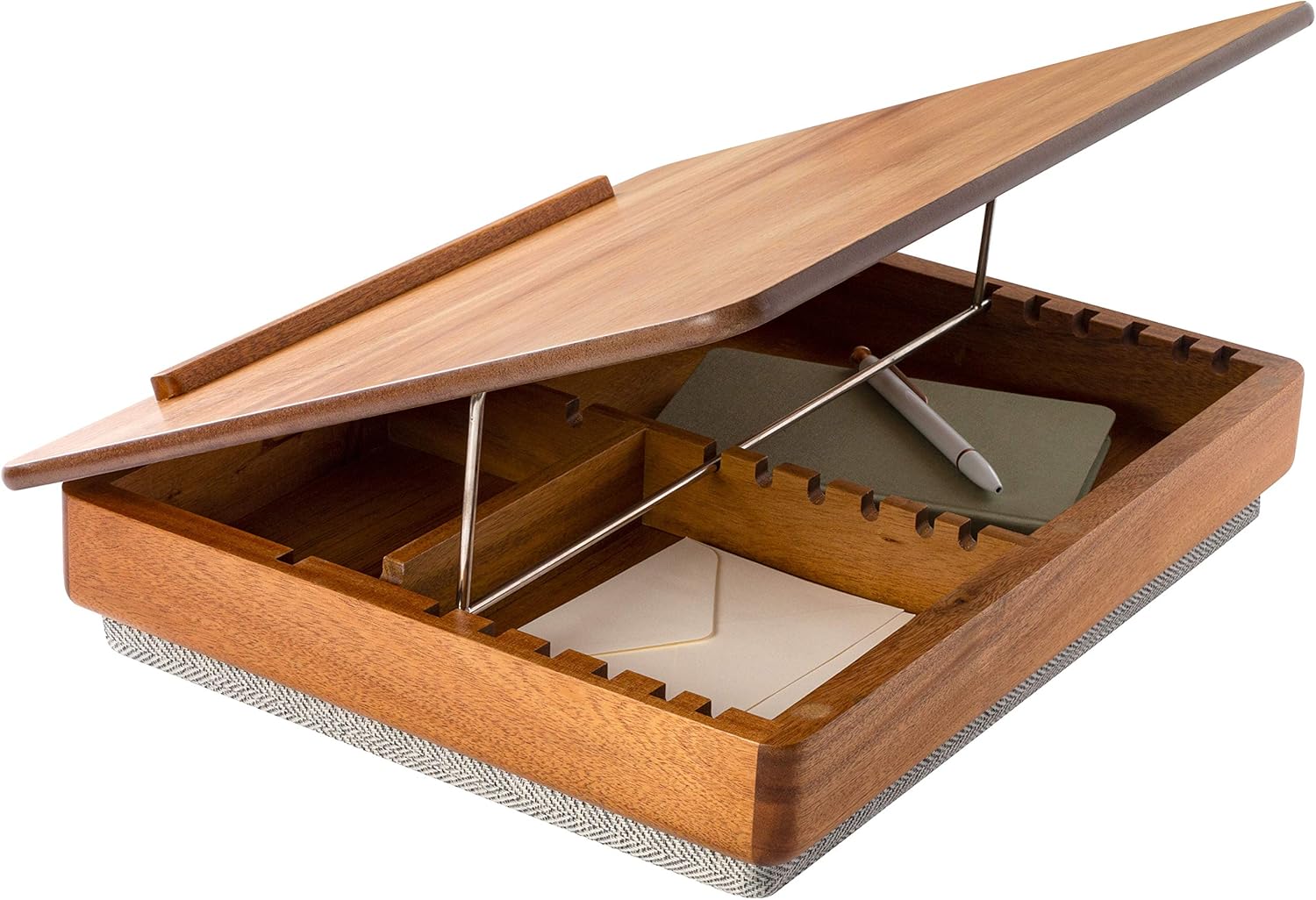 Acacia Wood Easel Lap Desk with Storage - Natural V302