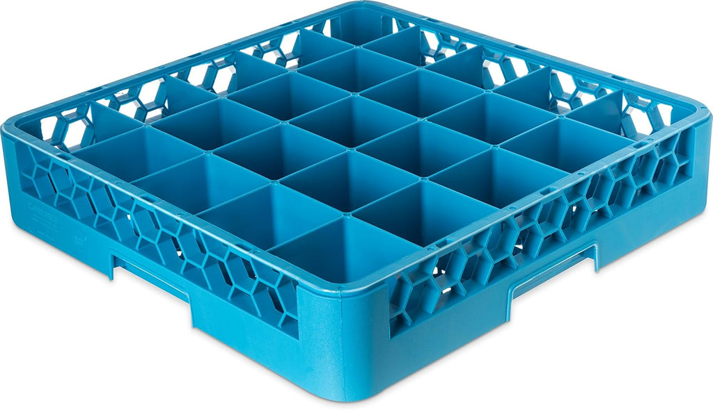 Blue 25 Compartment Glass Rack with 2 Extenders G492910