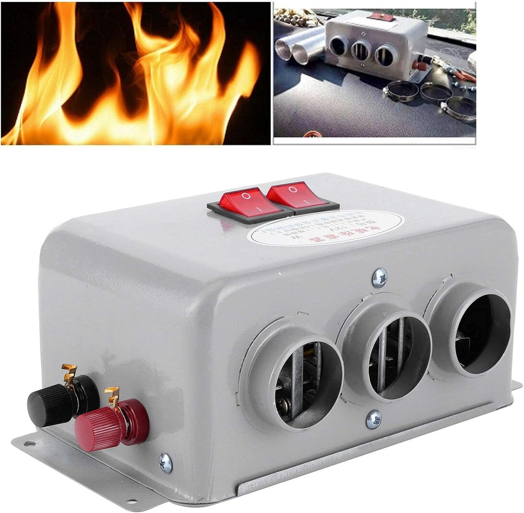 12V Compact Car Heater 3 Hole 600W-800W Pack of 2 U229952