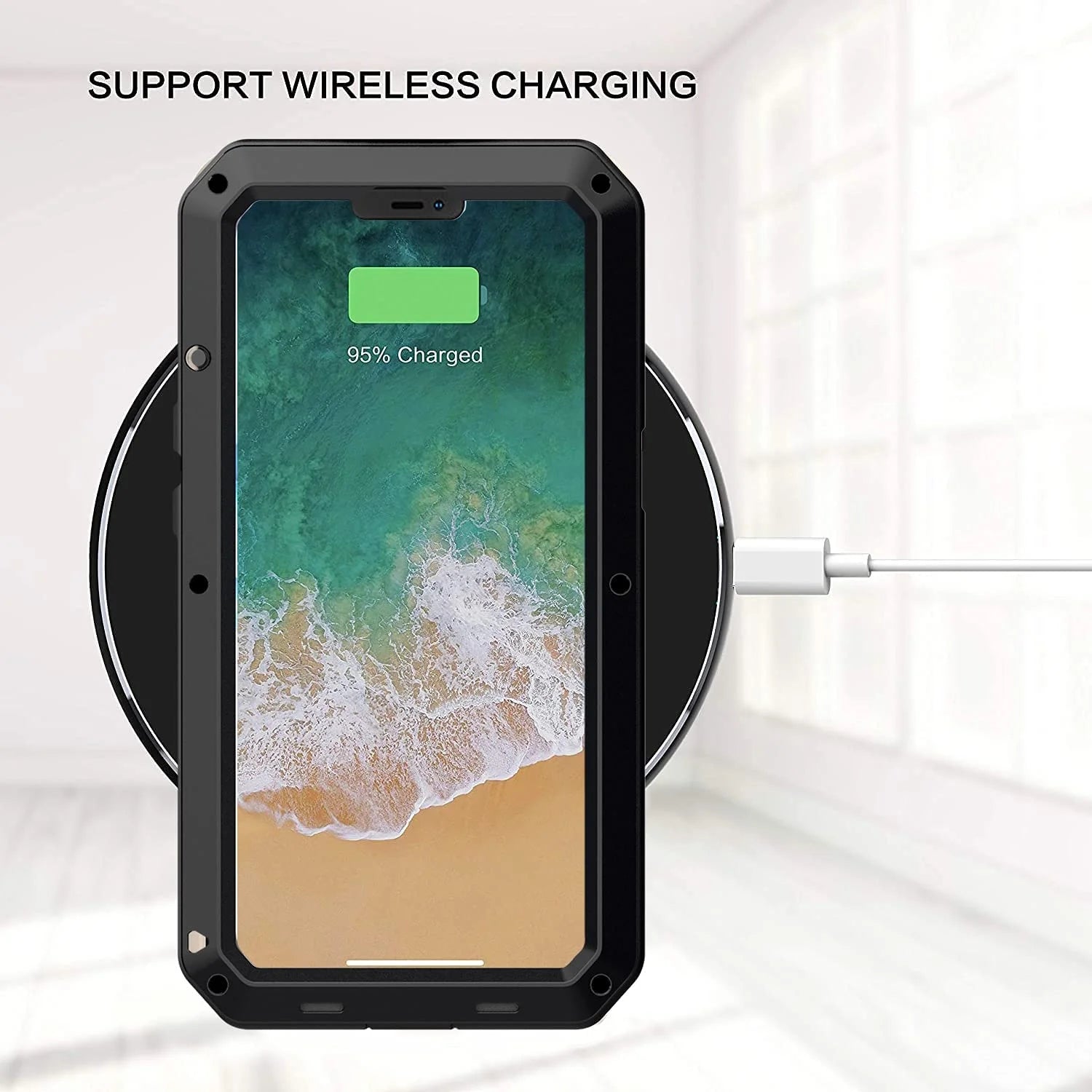 Black Aluminum Heavy Duty iPhone 12 Pro Max Case A109