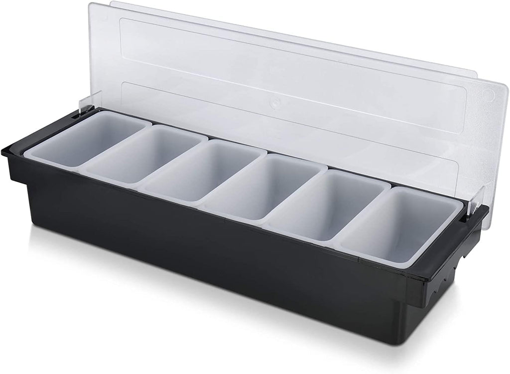 Black Large 6 Compartment Chilled Condiment Dispenser P47762