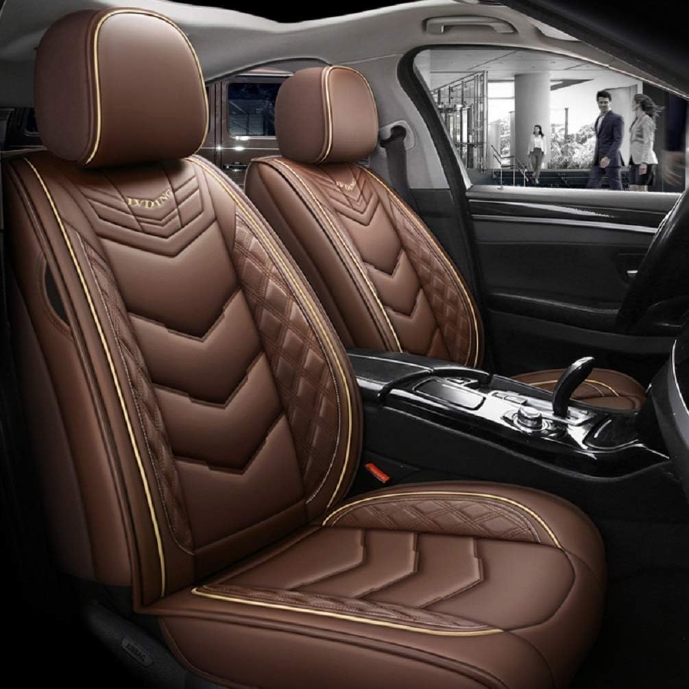 Black PU Leather Car Seat Cover 5-Seater J95968