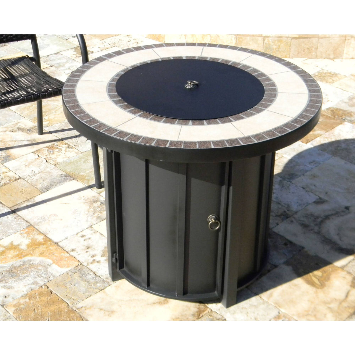 Round Propane Fire Pit I11466