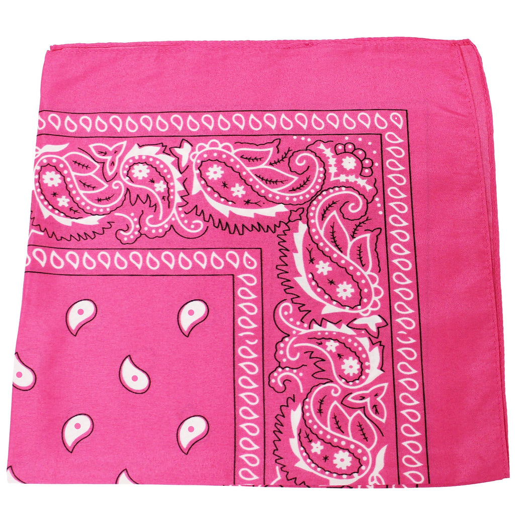 96 Pack 100% Cotton Double Sided Paisley Bandanas E80971