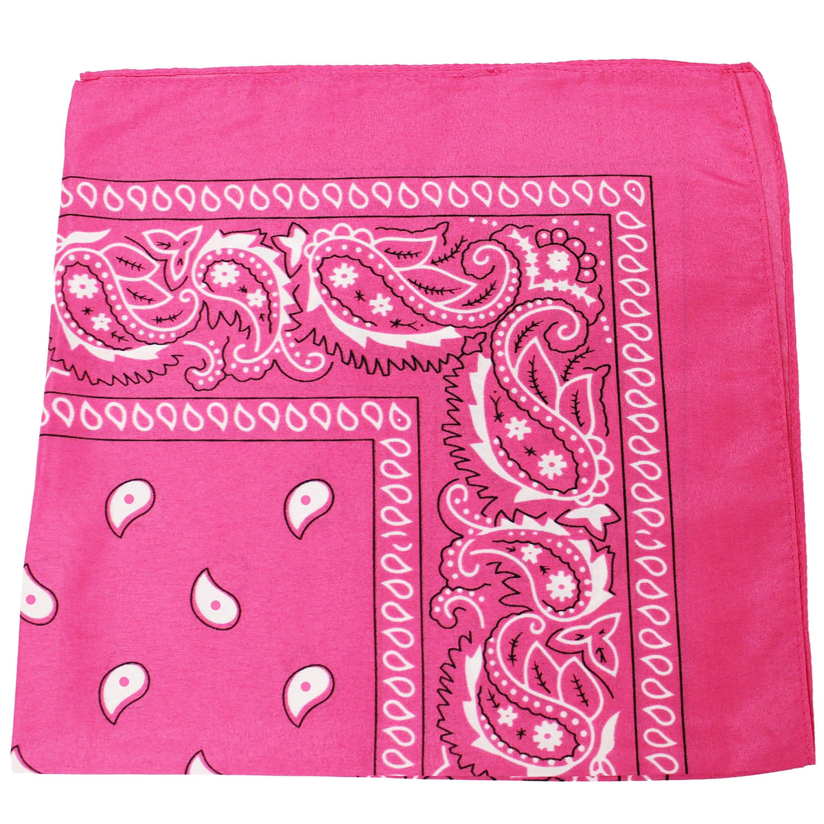96 Pack 100% Cotton Double Sided Paisley Bandanas E80971