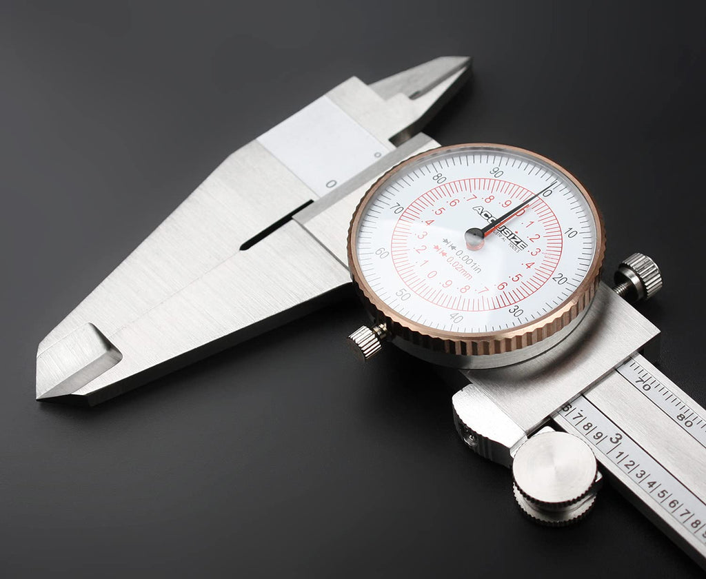 12'' by 0.001''/300mm by 0.02mm Dual Needle Precision Dial Caliper S3996