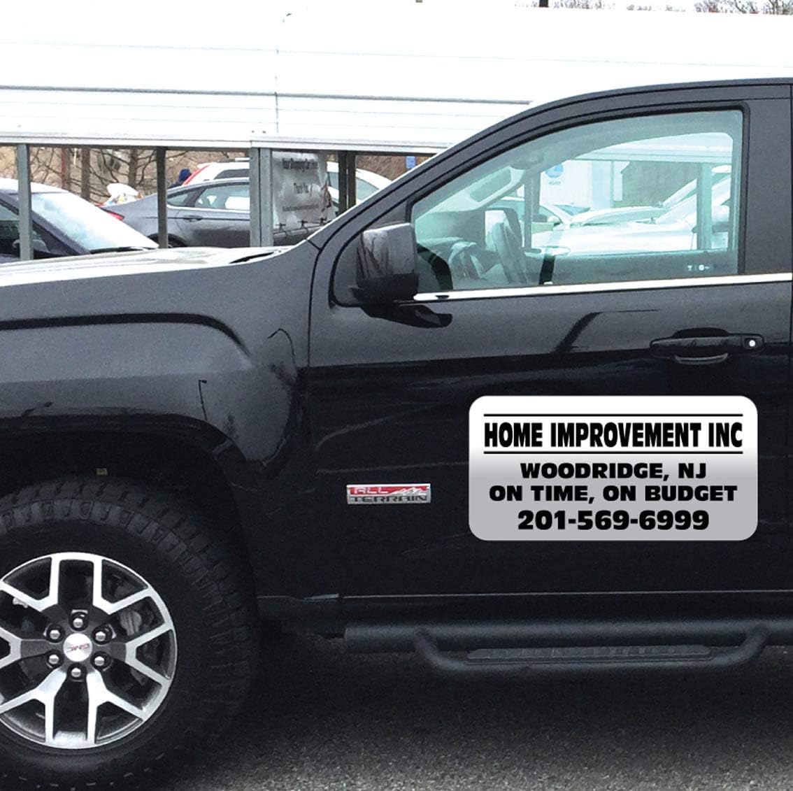 12 X 24 Set of 2 Vehicle Magnets Sign with Custom Lettering P696529