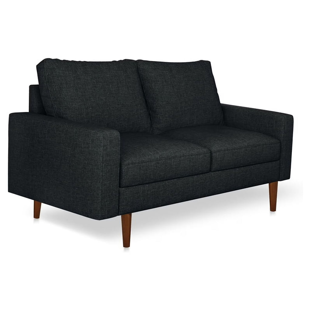 Black Upholstered Fabric Loveseat M688046