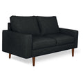 Black Upholstered Fabric Loveseat M688046