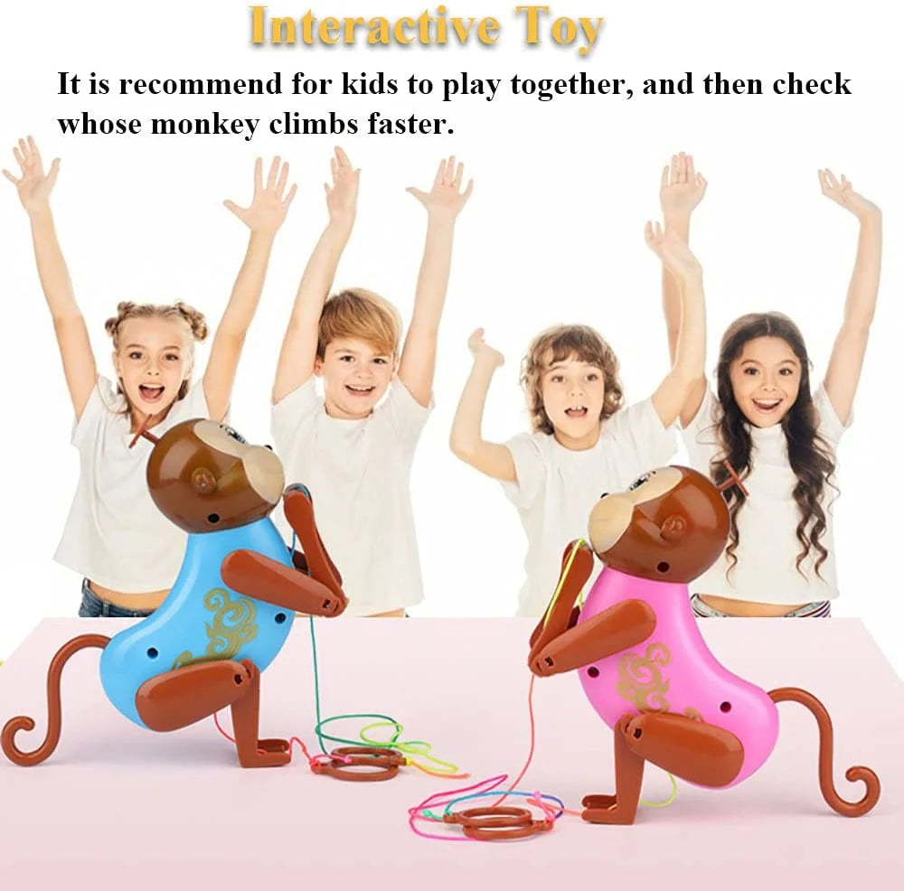Pink Pull String Climbing Monkey Toy Z74451