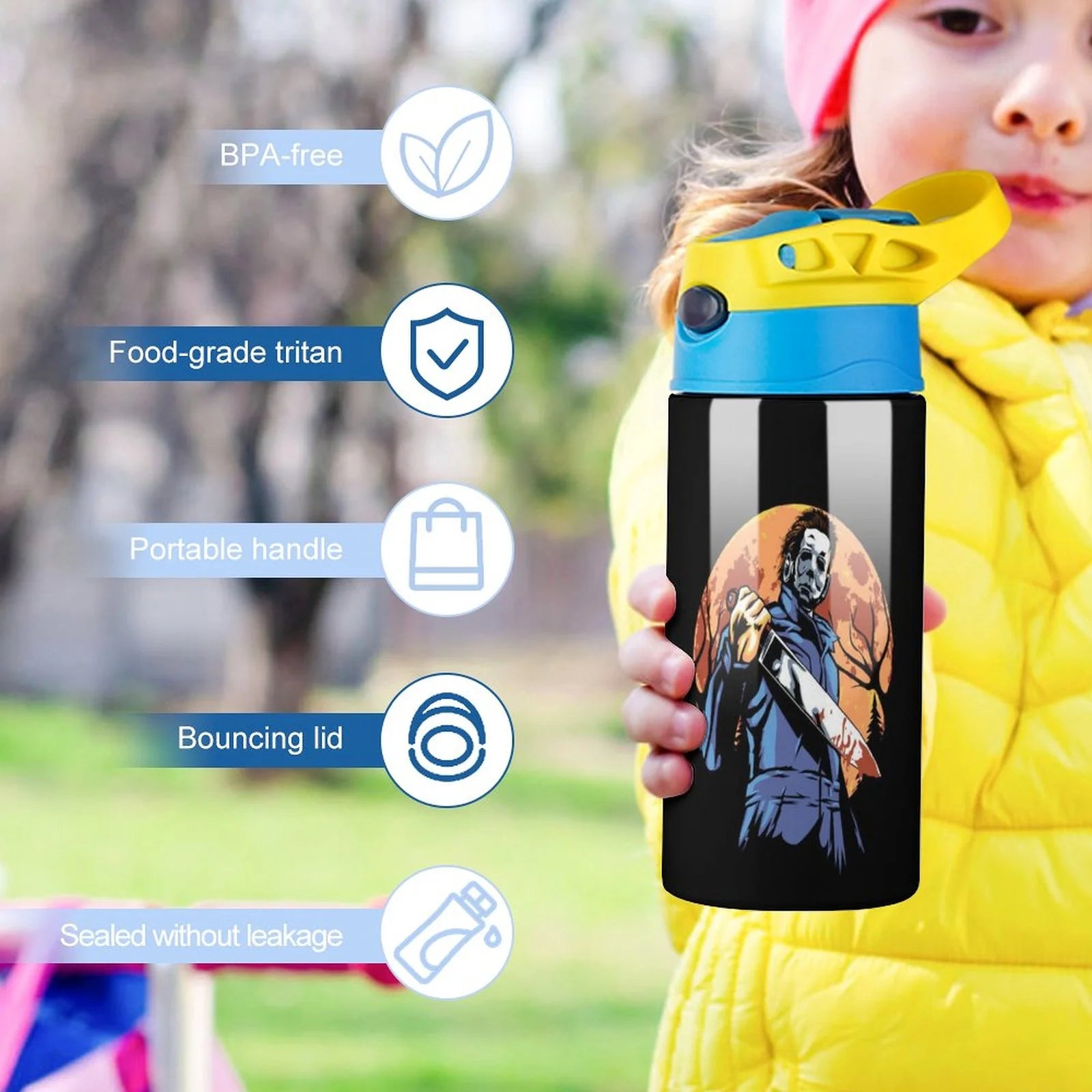 Insulated Stainless Steel Water Bottle With Straw X994