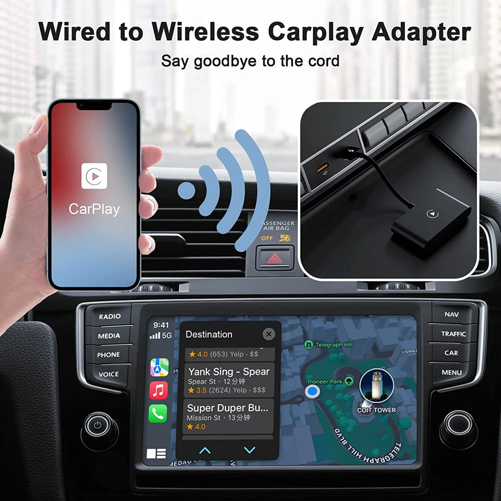 Wireless CarPlay Adapter for Factory Wired CarPlay Cars U2580