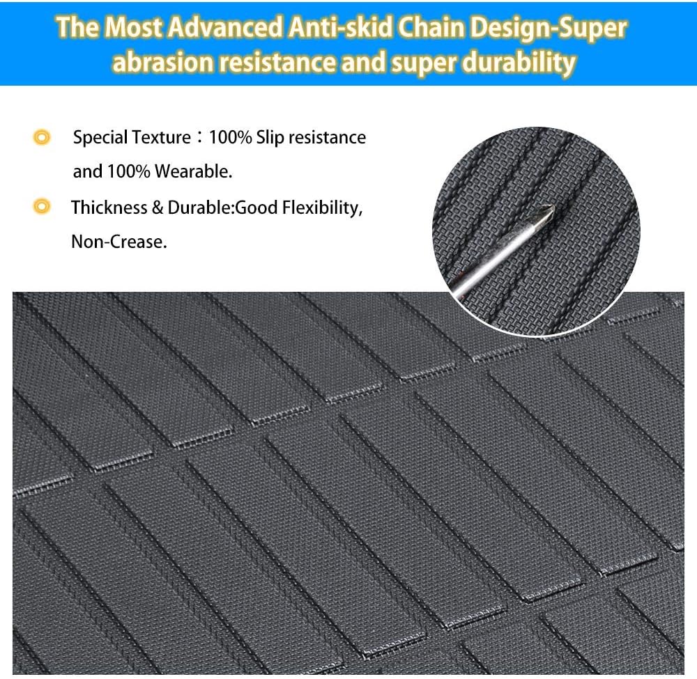Cargo Liner Trunk Mat All Weather Rear Floor Mat Pack of 2 A572