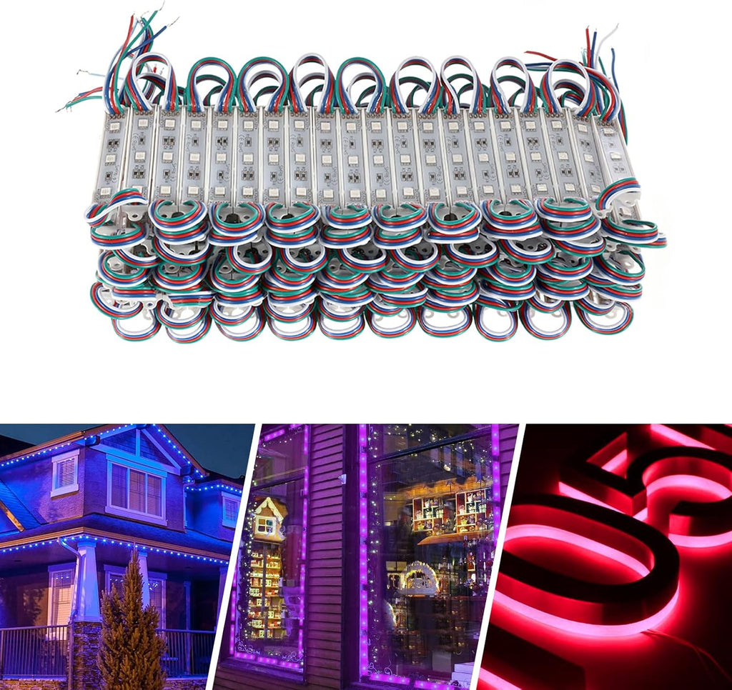 200Pcs Waterproof RGB LED Module Light for Storefront Signs B188267