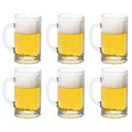 13.5 Ounce Clear Beer Mugs with Handle, Set of 6 Z571