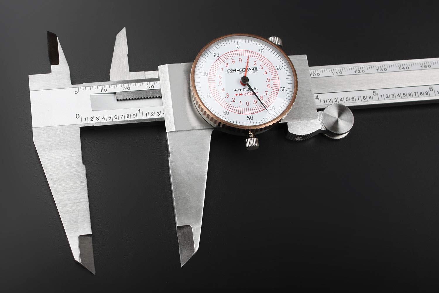 12'' by 0.001''/300mm by 0.02mm Dual Needle Precision Dial Caliper S3996