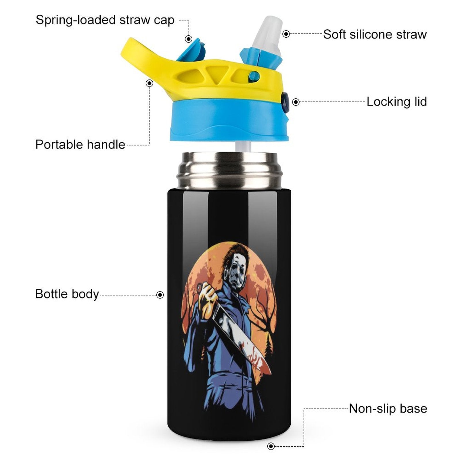 Insulated Stainless Steel Water Bottle With Straw X994