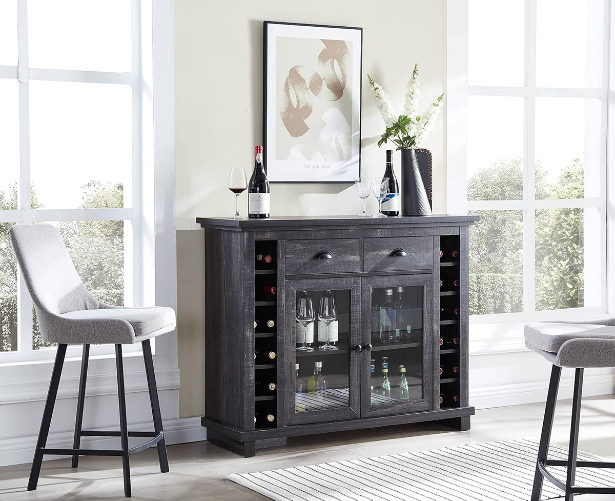 Charcoal Bar Cabinet Server Sideboard N947