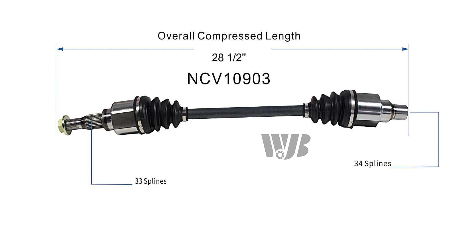 Rear Pair CV Axle Joint Shaft R546180