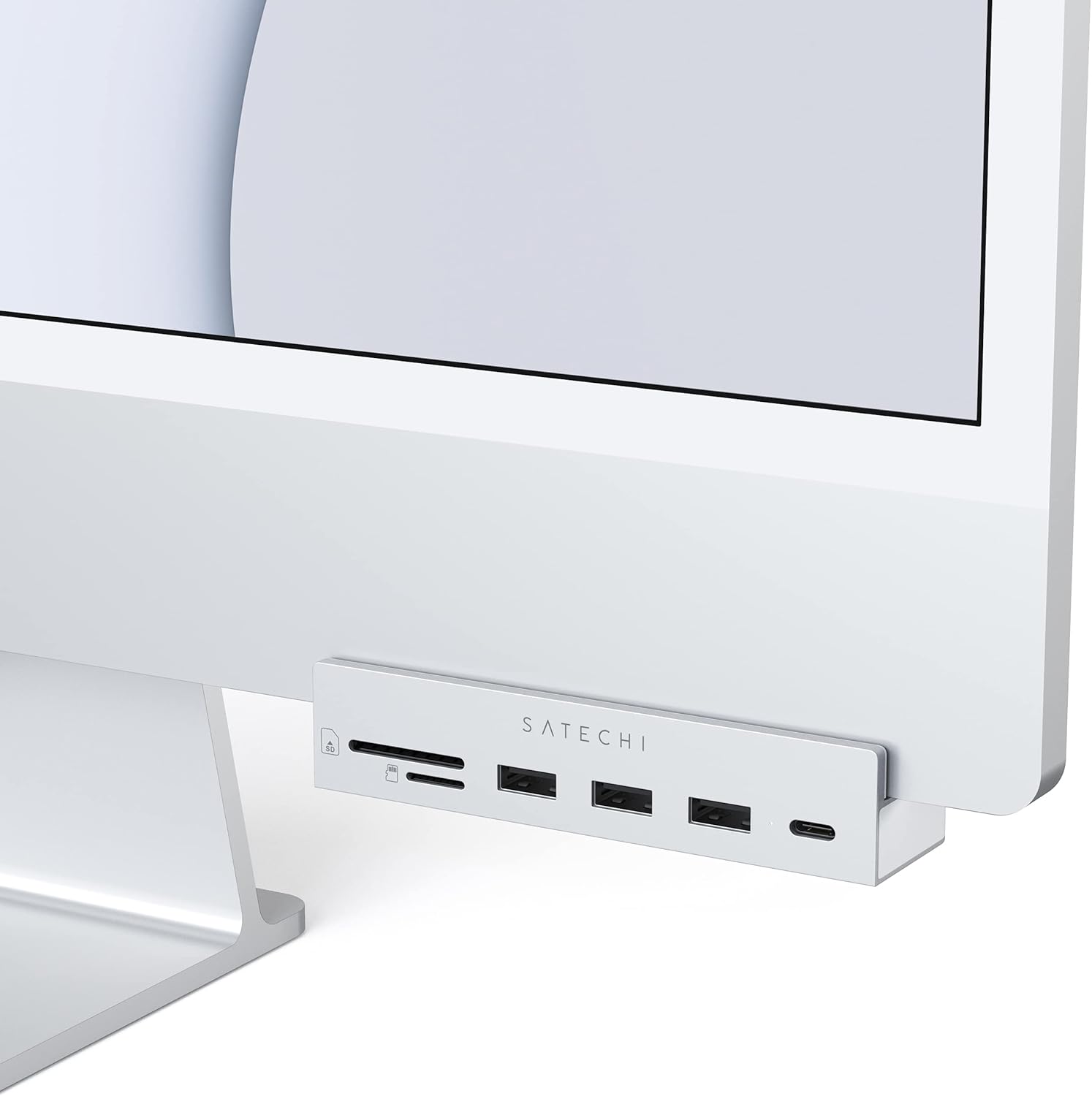 Aluminum Type-C Clamp Hub Pro with USB-C Data Port, USB-A 3.0 Data, Micro/SD Card Reader Z430