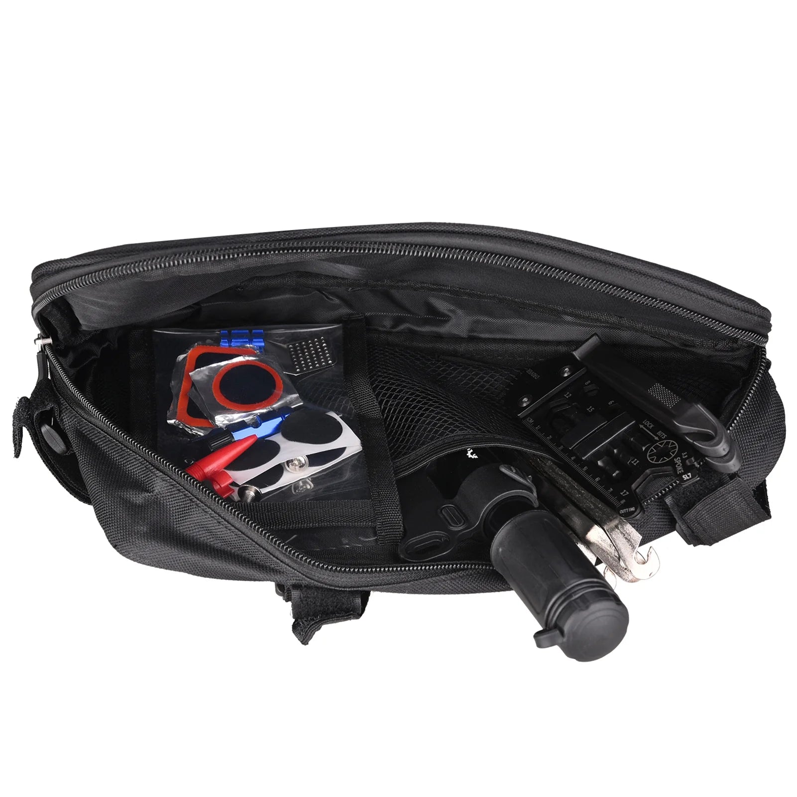 Portable Bike Repair Tool Kit with Tire Pump and Patches A3306