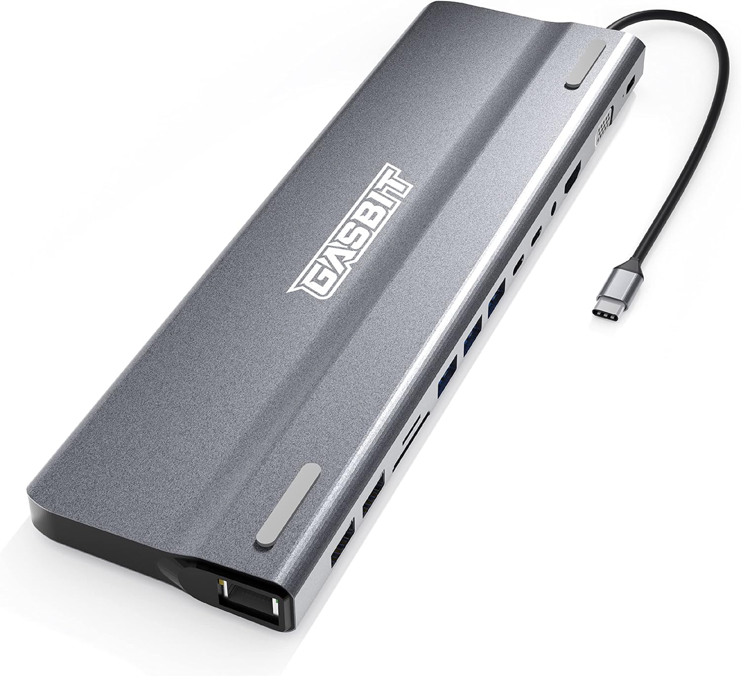 14-in-1 USB C Hub Multiport Adapter with HDMI, VGA, SD Card Reader, Ethernet, USB 3.0, USB-C PD & Audio Jack, Pack of 2 I139725