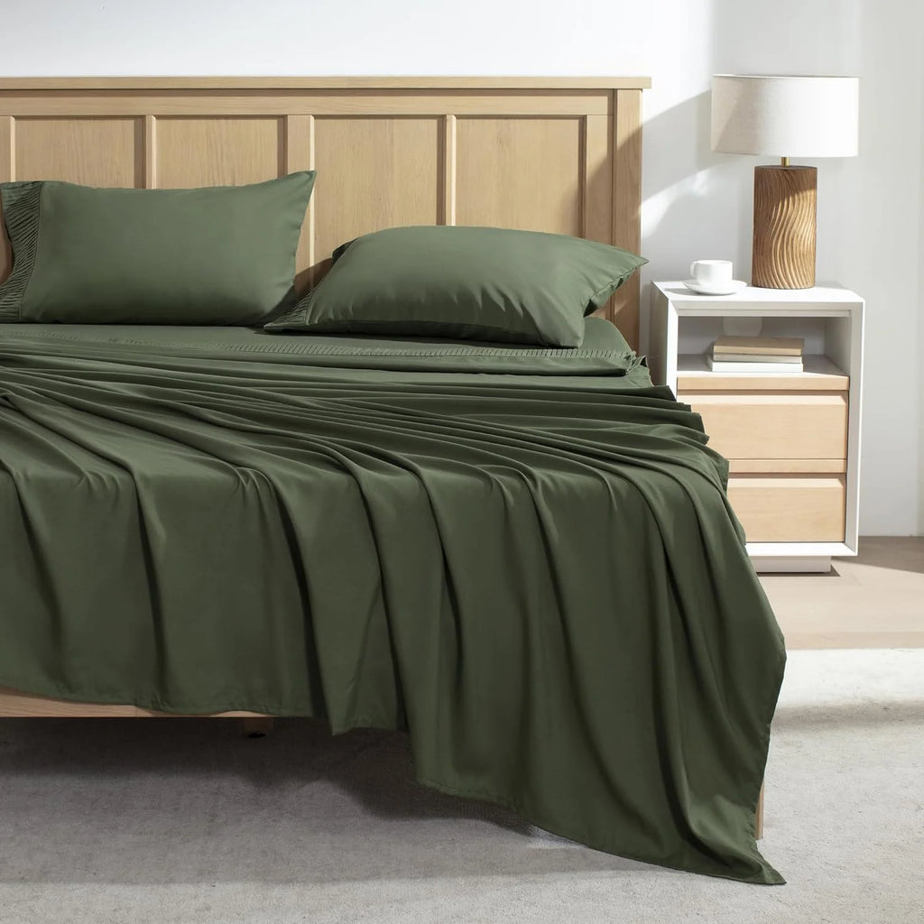 King Size 4 Pieces Microfiber Deep Pocket Bed Sheet Set G657