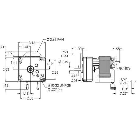 AC Gearmotor, 368 RPM, 115V H218601