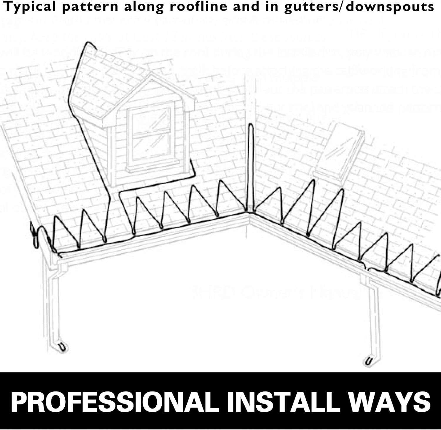 38FT Roof Heat Cable with Thermostat Gutter Heater D8250