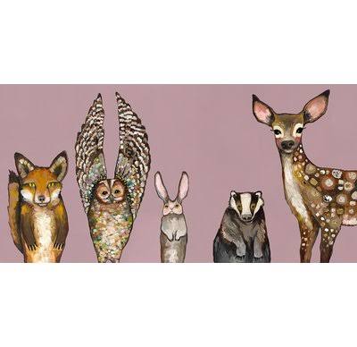 Pink Canvas Print of Painting 24x22 H x 48x22 W x 1.5x22 D P962298