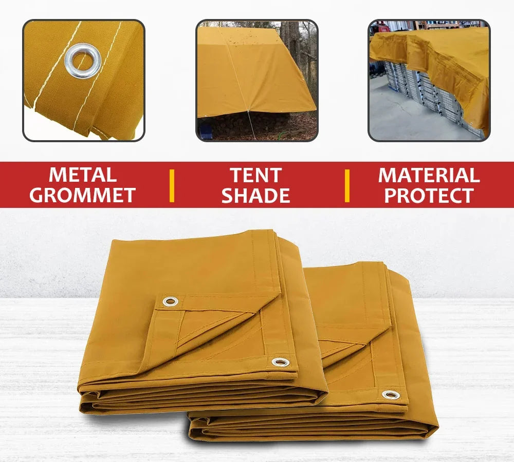 Tan 12oz Canvas Tarp with Grommets C70514