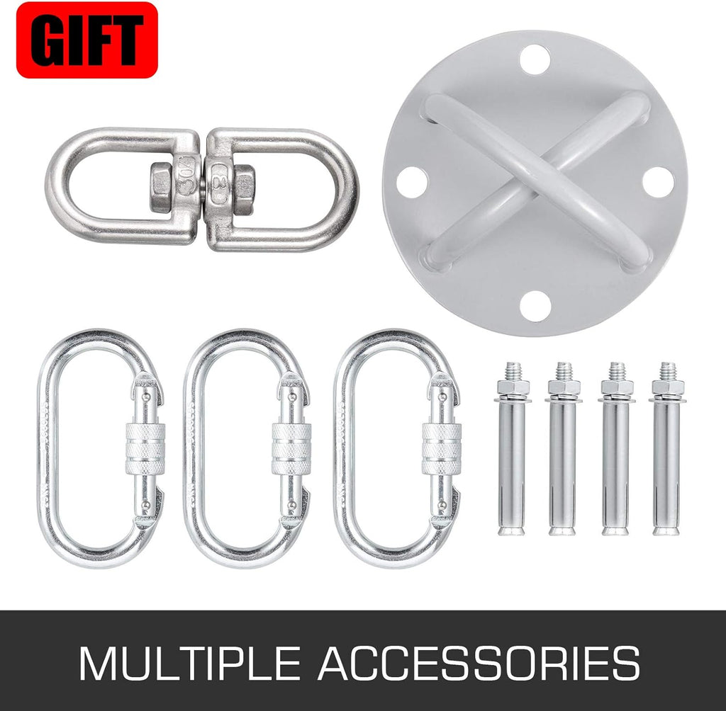 Silver Stainless Aerial Hoop with Accessories Q41339
