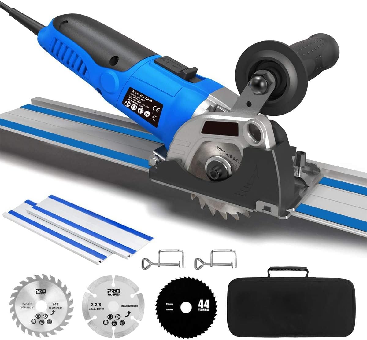 Mini Circular Saw with 2 x 15" Guide Rails, 3 Saw Blades, Pack of 2 L435724