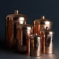 Copper Kitchen Canisters, Five Pieces B18241