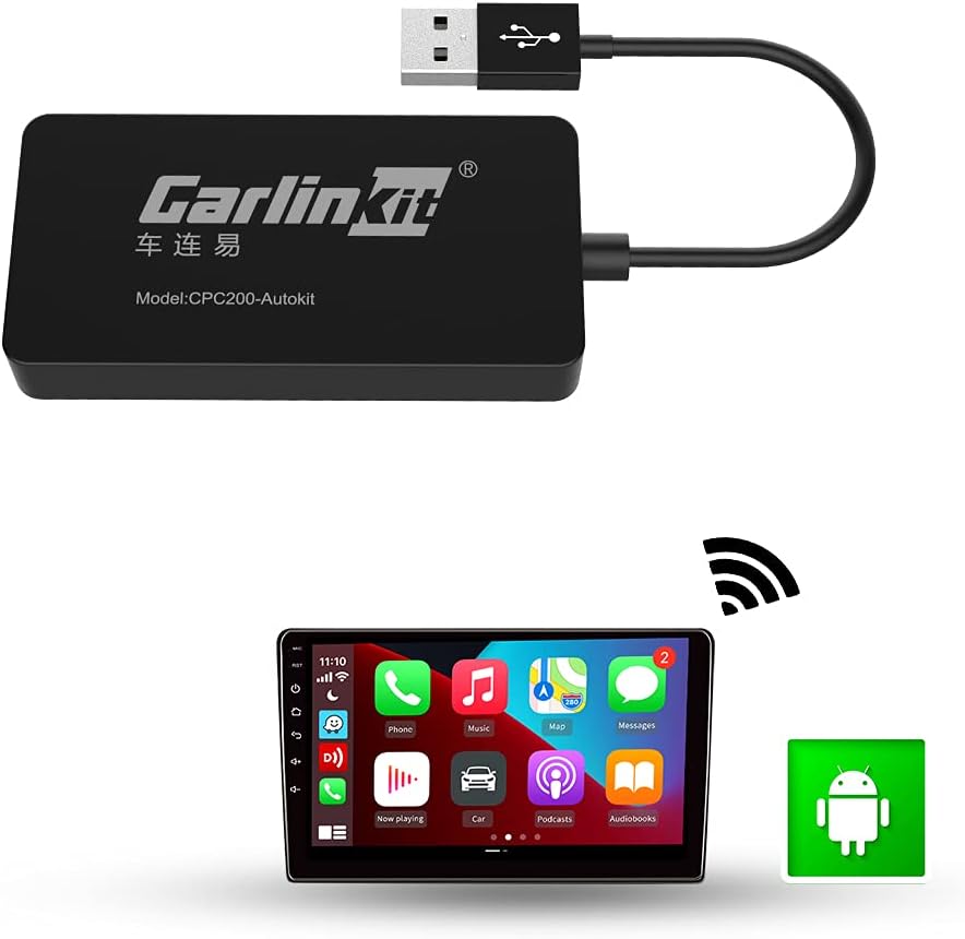 Wireless CarPlay Adapter Android Auto USB Dongle for Aftermarket Car Radio with Android System 4.4.2 or Above N57417